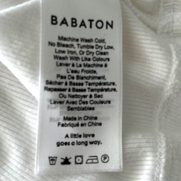 Babaton White Crop Top Sz S - Picture 4 of 6